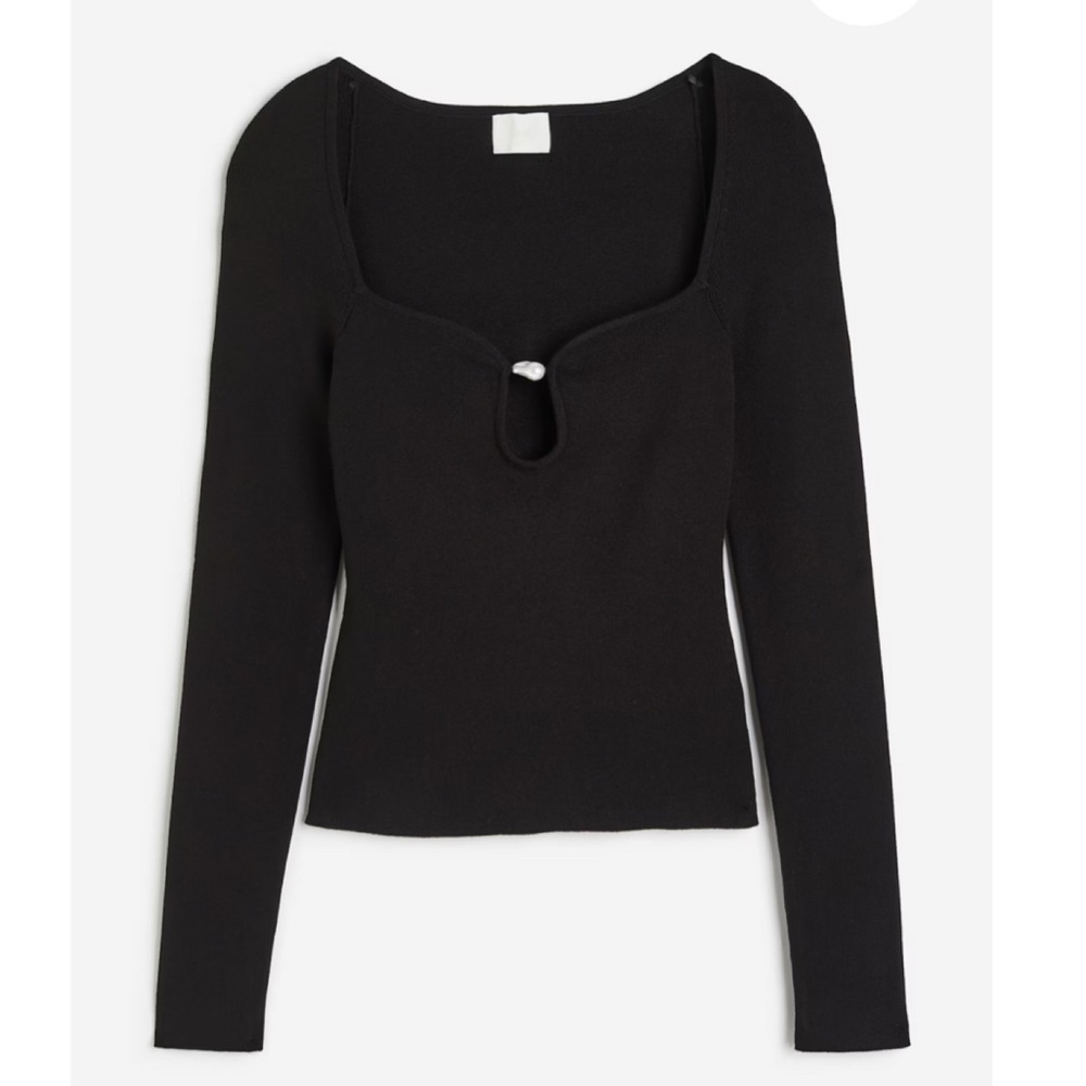 NWT H&M Bead Detail Knit Top - Picture 3 of 5